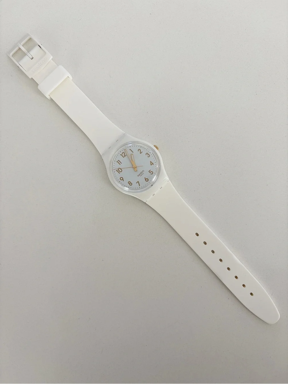 Swatch “White Bishop” Women’s Quartz Watch